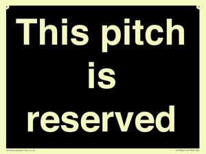 This pitch is reserved